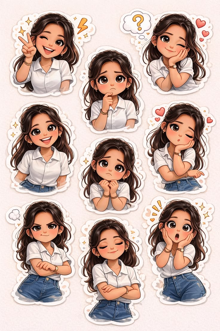 Chibi White-Polo Stickers