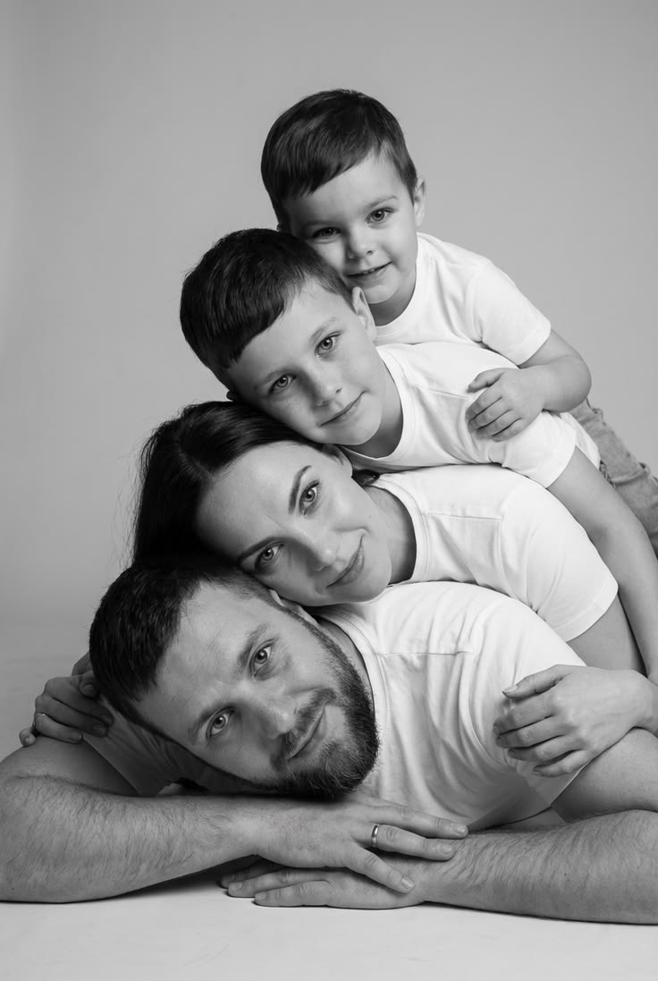 Black & White Stacked Family