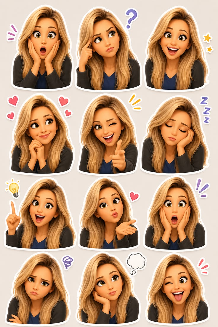 Chibi Blonde Sticker Sheet